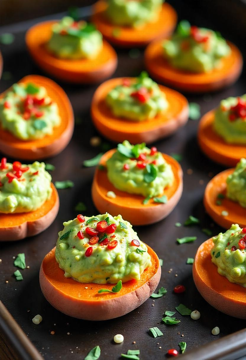 Sweet Potato Bites with Avocado