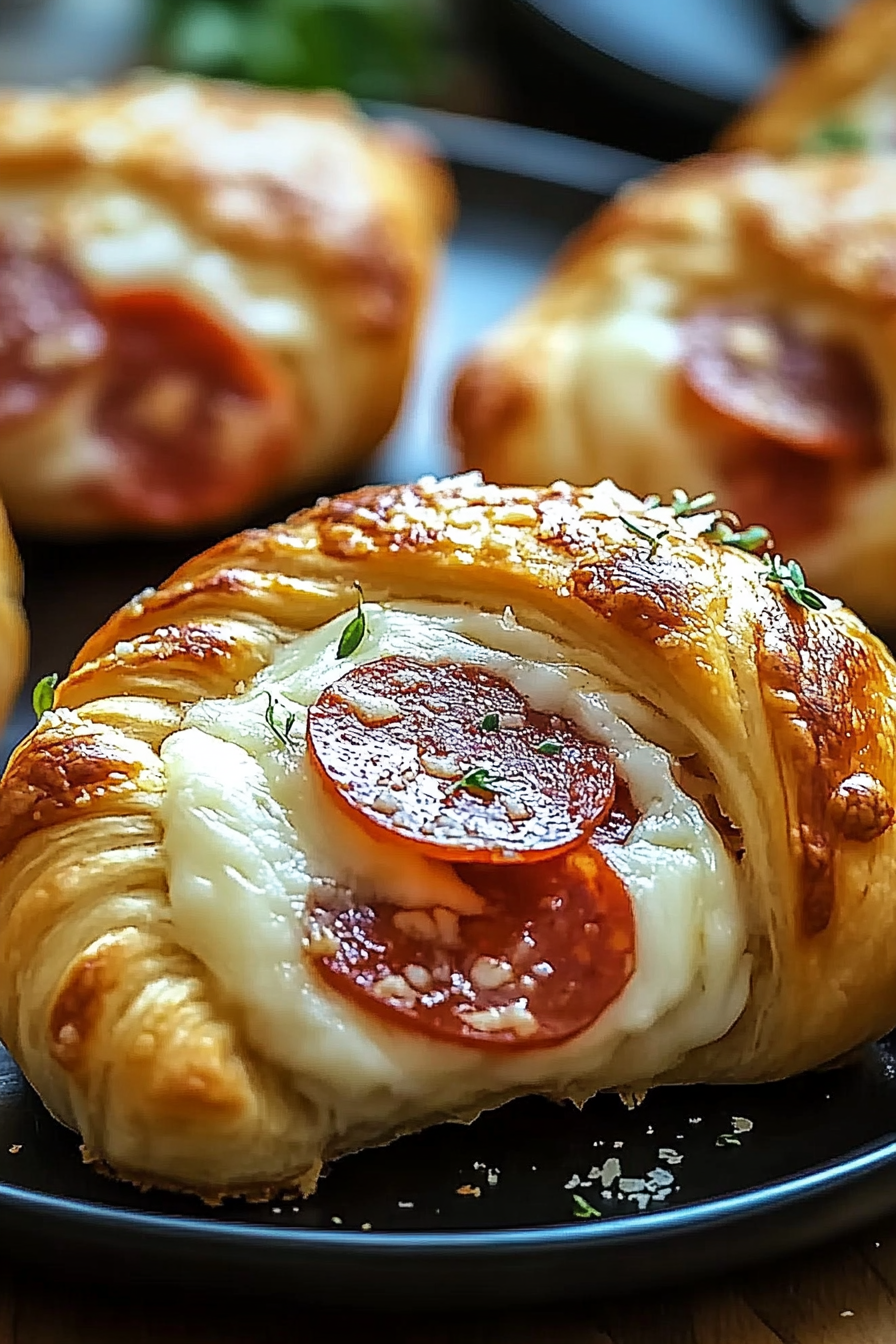 croissant-rolls-final-served Final plated mozzarella pepperoni croissant rolls with chips